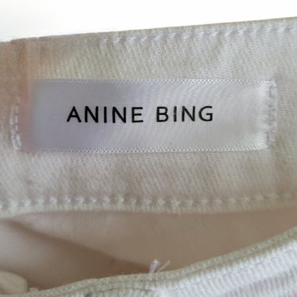 Anine Bing White Distressed Low-Rise Skinny Jeans Size 26 Designer Denim - Picture 8 of 16